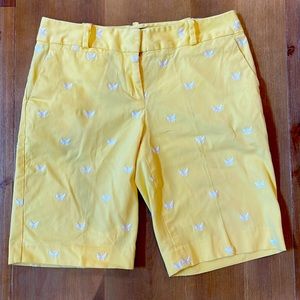 TALBOTS Yellow Butterfly Shorts 4P